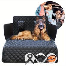 防水、防刮 SUV 货箱内衬 - 防尘防宠物毛发，易于清洁，涤纶材质，适合大多数车辆，全天候使用，全天候汽车垫 | 宠物垫 | 耐用的狗运输配件货箱内衬 - 黑與白 - 查看 2