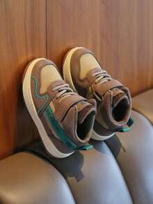 Back To School Children's Shoes, 2025 Spring & Autumn New High-Top Casual Shoes For Toddler Boys, Soft Bottom Baby Walking Shoes