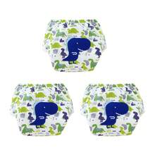 3/6片装可重复使用婴儿尿布，刺绣可重复使用婴儿训练内衣，男孩女孩学习内衣，透气，柔软舒适 - 彩色 - 查看 47