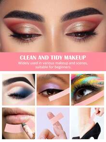 6片装眼影胶带、眼影眼线辅助工具、眼妆定妆凝胶、眼妆保护胶带、专业睫毛胶带、粘性布睫毛胶带、透气微孔布睫毛嫁接胶带、睫毛提拉胶带、透气低刺激睫毛隔离膜 - 彩色 - 查看 7