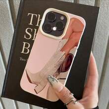 1 pieza Funda de teléfono con patrón de rayas azules de bota de vaquero vintage occidental de TPU compatible con iPhone/compatible con teléfonos inteligentes Redmi - Blanco - Ver 2