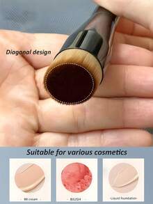 一套包含粉底刷、散粉修容刷、斜角腮红刷的专业化妆刷，包括粉底刷、遮瑕刷、腮红刷、修容刷、腮红刷、古铜粉刷、散粉刷、粉底刷和腮红刷。 - 黑色 - 查看 3