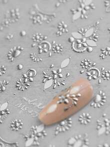 Beautizon Nailartlab 1张5D图腾浮雕美甲贴纸，DIY Y2K风格美甲沙龙贴纸，自粘美甲用品，美甲沙龙用品 - 彩色 - 查看 7