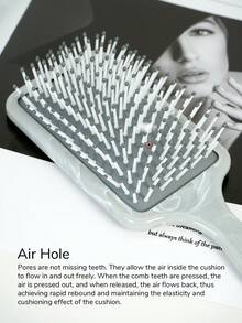 1pc/2pcs Comb & Brush Set, 1pc Mini Palm Detangling Hair Brush, 1pc Square Air Cushion Detangler Hair Brush With Non-Slip Handle, Marble Patterned Hair Brush, Suitable For All Hair Types, Unisex, Dry & Wet Use, Hair Care, Gift For Girls, Brush, Hair Brushes, Hair Brush, Detangling Brush, Ball Brush, Mini Hair Brush, Hair Brush Set, Wooden Comb, Hair Brush, Mini Hair Brush, Detangling Brush, Hair Brushes, Hair Hair Products, Hair Tools, Hair Stuff, Hair Care, Curly Hair Brush, Hairdressing Equipment,Travel Essentials,Travel Essential,Hairstyle,Hairdressing,Hair Brush,Slick Back Brush,Styling Brush,Curly Hair Brush,Edge Brush,Hair Comb,Brush Hair,Hair Brush Set,Comb Hair,Comb For Curls,Detangling Brush,Hair Brush For Women,Hair,Travel,Hair Products,Hair Tools,Hair Stuff,Barber,Barber Accessories,Barbershop,Hairdressing Equipment - Grey - View 4