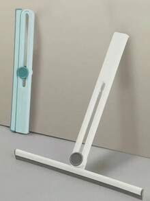 1pc Foldable Scraper Cleaning Wiper Shower Scraper Glass Cleaning Floor Window Glass Cleaning Tools Household Glass Wipers, Collapsible Glass Cleaning Brush 180 Degree Rotatable Silicone Glass Scraper For Window Mirrors Floor Household Cleaning Tools, Household Multifunctional Window Cleaner Bathroom Countertop Wipers Toilet Swivel Folding Glass Scrapers - Multicolor - View 4