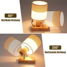 Glitzerlife LED Ceiling Spotlight 1/2/3/4 Flame Hallway Lamp - Ceiling Light Wooden Ceiling Lamp E14 Vintage Swiveling 350° Retro Ceiling Spot Spotlight Wall Spotlight Bedroom Kitchen, Without Light Source - 1 火焰 - 查看 5