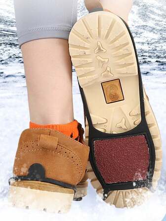 1/2pcs Outdoor Coarse Sand Anti-Slip Shoe Covers, Urban Snow Ice Road Anti-Skid Shoe Covers, Simple City Life