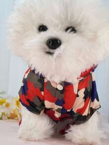 Pet Camouflage Down Jacket Warm Coat, Winter Outdoor Apparel For Cats & Dogs