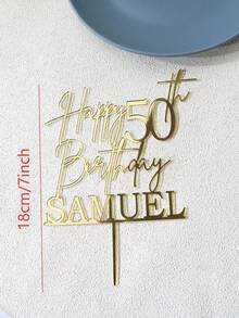 Personalized Name And Age Custom Happy 50th Birthday Anniversary, Fabulous 50, 30th 40th 60th 70th 80th , Multi-Functional, Ornamental, Reusable, Exquisite, Stylish, High-Quality, Colorful, Modern, Custom, Personalized, Unique, Ideal Gifts For Her, Boyfriend, Dad, Girlfriend, Mom, Family, Friends, Tea Room, Home, Garden, Office, For Anniversaries, For Valentine's Day, For Mother's Day, For Birthdays, For Father's Day, For Graduation, For Weddings, For Housewarming,Multi-Functional, Ornamental,Reusable,Exquisite,Stylish,High-Quality,Colorful,Modern,Custom,Personalized,Unique,Ideal Gifts For Him,Ideal Gifts For Her,Boyfriend,Dad,Girlfriend,Mom,Family,Friends,Tea Room,Home,Garden,Office,For Anniversaries,For Valentine's Day,Autumn Home Refresh,Chic Design ,Forever Love, Unique Gift - Multicolor - View 4