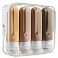 Travel Essential 4-Piece Silicone Bottle Set, TSA Approved 3oz Leak Proof Travel Containers For Toiletries, Refillable Squeezable Liquid Bottles For Shampoo Conditioner Lotion, Perfect Stocking Stuffers For Adults Christmas Gift Idea, Versatile Travel Accessories And Vacation Essentials For Women, Makeup Bag Organizer And Skin Care Solution, Cruise Essentials And Bathroom Essentials Set, Travel Containers With Perfume Refillable Bottle And Spray Bottle, Complete Travel Bottle Set For Nail Supplies And Hair Stuff, Hand Sanitizer Case And Soap Dispenser For Bathroom, Decorative Toothbrush Holder And Bathroom Decor Accessories, Multi-Purpose Soap Dispenser For Home And Travel Use, Ideal Christmas Bathroom Gift Set And Daily Skin Care Companion This Is A Perfect Gift For Mother's Day, Christmas, Valentine's Day, Gifts For Mothers, Friends, Teachers, Partners, Travel Essentials - 彩色 - 查看 13