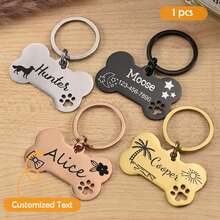 Placa de identificação personalizada para animais de estimação, placa de identificação personalizada para cães, placa de identificação gravada personalizada para cães, placa de identificação personalizada para gatos, placa de identificação personalizada para animais de estimação, placa de identificação personalizada para cães com nome e texto, presente para o Dia das Mães, presente para o Dia dos Pais, presente de aniversário, presente para animais de estimação, presente de aniversário para cães, presente para amantes de cães, presente para mãe/pai, presente para ela/namorada - Multicolorido - Ver 12