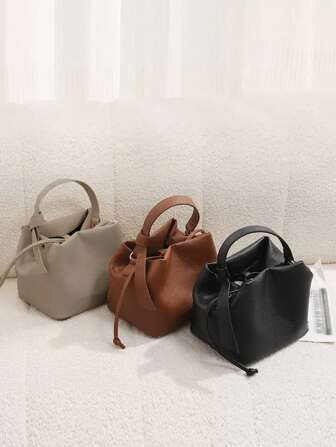 2025 Spring/Summer New Women's Crossbody Bag, Fashion Handbag With High-End Vibe, Versatile Summer Bucket Bag, Minimalist Large Capacity Commuter Shoulder Tote