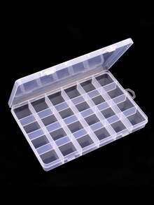 28 Grid Transparent Exquisite Jewelry Storage Box Plastic Jewelry Craft Painting Storage Box Used For Classifying Storing Small Parts, Electronic Components, Nail Accessories, Jewelry In An Orderly Manner