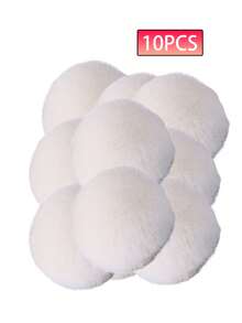 1/2/10pcs6cm Faux Fur Rabbit Plush Balls, 23 Colors, 2.36 Inch Pompoms With Elastic Band, Can Be Used As Decorations For Bags, Key Chains, Shoes, Scarves, Knitted Hats And Pendants, Suitable For Women And Girls