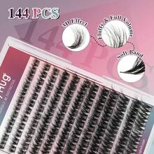 Lash Extension Kit 144 Pcs, 3D Lash Clusters 8 - 18D Curl Wispy Lash Clusters With 10ml And Seal Waterproof, 5ml Lash Remover, Lash Tweezers Eyelash Extensions Kit At Home Prism Kit - 熱門! -Wispy-Prism 套件 - 查看 3
