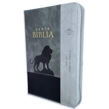 Biblia Letra Grande 12 Puntos RV1960 Imit Piel Negro Y Gris Leon Con Indice - Single Book - View 1