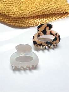 1个/2个/3个/4个装优雅夏季发夹，豹纹发爪，时尚发饰，适合日常发型装饰，波西米亚风配饰 - 彩色 - 查看 21