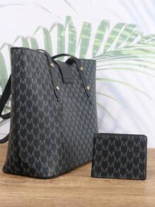 KAIDUCH 时尚简约手提包，通勤旅行大容量便携式拉链单肩包斜挎包女士单肩包女士礼物，引人注目的女士工作包 - 黑色 - 查看 1