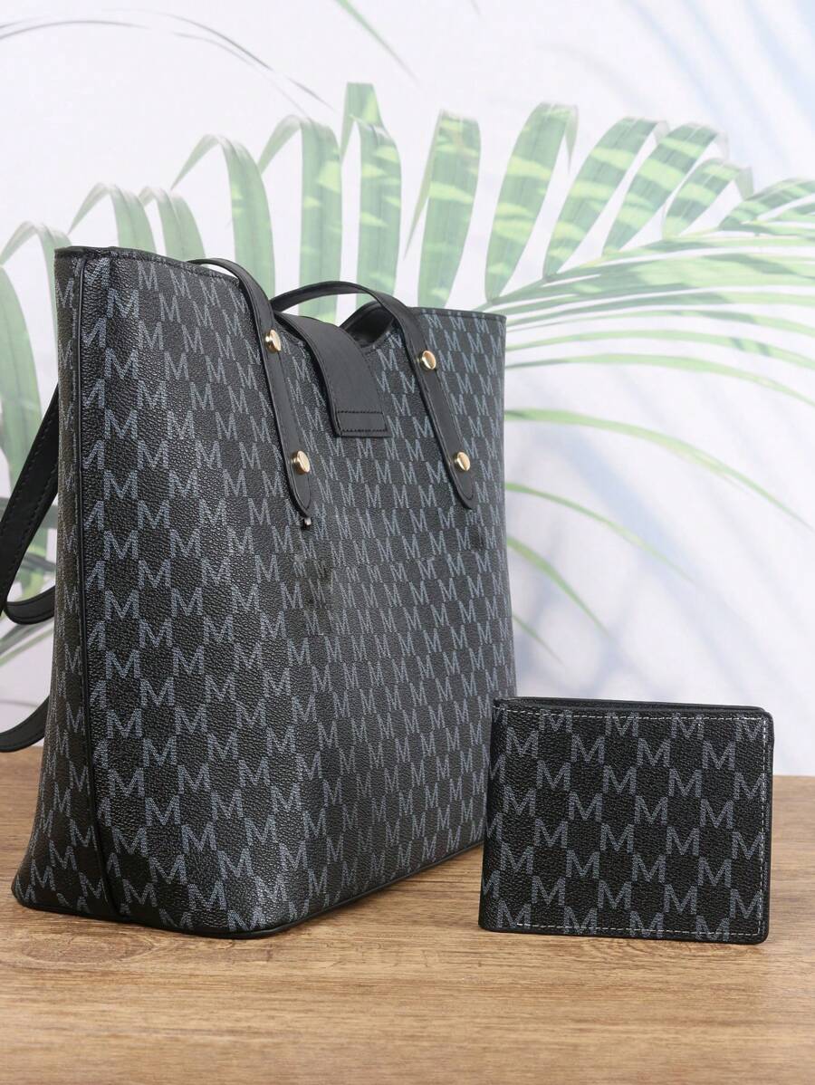 KAIDUCH 时尚简约手提包，通勤旅行大容量便携式拉链单肩包斜挎包女士单肩包女士礼物，引人注目的女士工作包 - 黑色 - 查看 1