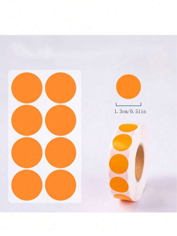 1pc Circular Polka Dot Stickers, Colorful Coded Labels. Main Uses: File Categorization, Highlighting, Coloring, Suitable For Student Classroom, Office Organization, Also As Christmas Gift Ideas Or Holiday Home Decor. Each Roll Contains 1000 Stickers, Suitable For Bulk Labeling Or Decorating Needs. - Multicolor - View 3