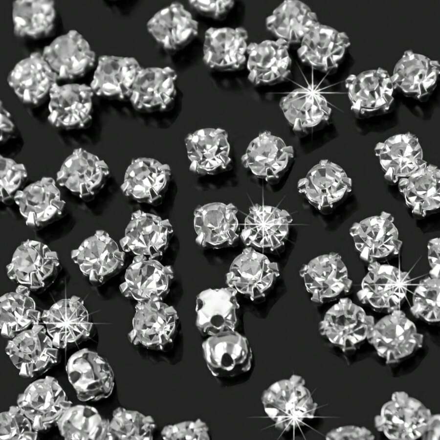 Shiny Glass Crystal Hand-Sewn Rhinestone - DIY Rhinestone Jewelry And Wedding Dress Decoration, Versatile Choice - Durable, Sizes 3-10mm, Ranging From 50 To 1440 Pieces - DIY Rhinestone Jewelry And Wedding Dress Decoration, Versatile Choice - Durable, Sizes 3-10mm, Ranging From 50 To 1440 Pieces