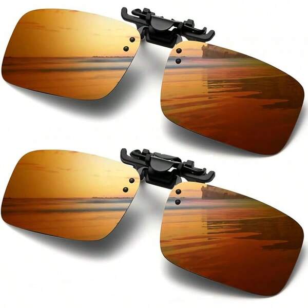 Polarized Clip-On Sunglasses Anti-Glare For Prescription Glasses