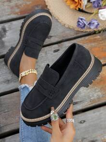 Women's Popular New Loafers, Autumn/Winter New British Slip-On Comfortable Shoes, Retro Flat Non-Slip Driving Shoes, Comfortable Lining Breathable Baseball Shoes For Outdoor Travel Casual, Please Order According To Actual Foot Length As The Size Runs Small