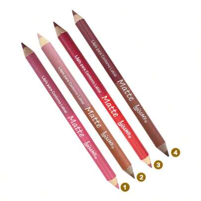 lápis para contorno labial 2 em 1 kit com 4 luisance L852