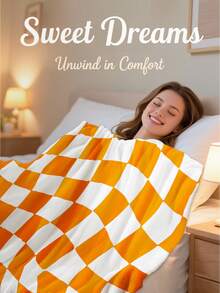 1pc Flannel Blanket For Bed, Warm And Cozy, Throws Blanket, Best Blanket, Cozy Blanket, Breathable Soft Fabric For Bedroom, Living Room And Sofa Napping, Family Gift, Birthday Gifts, Halloween Gifts, Christmas Gifts, Gift For Friend