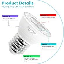 7W LED 灯泡 E27 嵌入式天花板筒灯灯泡 GU10 日光 220V 室内 E14 客厅厨房办公室书房超市吊灯 5W 聚光灯 MR16 卧室蜡烛玉米灯 GU5.3 安全无闪烁护眼家居装饰照明 6/12leds SMD2835 冷/暖白 - LED Light Bulb-220V - 查看 7
