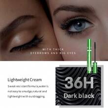 Máscara à Prova d'Água, Máscara Preta à Prova d'Água para Volume Intenso - Olhar à Prova de Borrões e Descascamento, Cor Preta Mais Profunda, Fórmula Alongadora e Encaracoladora (1 Unidade)