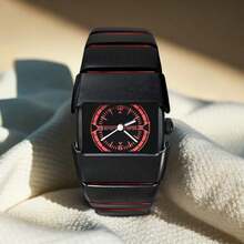 1pc Men's Quartz Watch Y2K Research Institute Authentic Millennium Vintage Original Star Ring Chronograph Advanced Niche Versatile Future