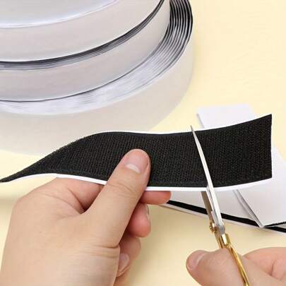 Double-Sided Adhesive Hook And Loop Tape, Hook & Loop Fastener Tape, Convenient Self-Adhesive Hook And Loop For Window Curtains, Frames, Mosquito Nets, Carpets, Cars, Easy To Operate