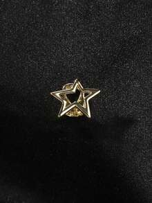 1 件空心五角星牙套，简约嘻哈风格金牙套，适合男女日常佩戴和万圣节礼物 - 彩色 - 查看 10