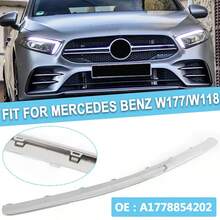 FRONT BUMPER BLACK SPLITTER TRIM - Silver - View 2