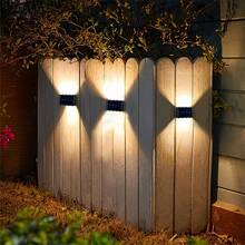 1/2pcs Warm/White 8LED Solar Powered Garden Lights, Indoor Decorative Wall Lights With Convex Lens, Outdoor Fence Lights, Stair Lighting, Wall Decor Lights, IP44 Household LED Landscape Lights, Suitable For Outdoor, Yard, Villa, Fence, Patio, Garden - 8LED-wall Light - View 4