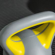 SPORTNOW Kettlebell, 4kg Kettle Bells With Handle For Home Gym Weight Lifting And Strength Training, Yellow And Grey - Yellow - View 7