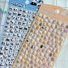 Autocollants en mousse 3D de panda et chien de bande dessinée - Autocollants décoratifs mousseux mignons pour enfants, journalisation, scrapbooking et artisanat DIY