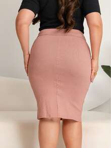 Women Skirts - 乾枯玫瑰色 - 查看 4