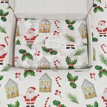 60/30/10 ورقة بنمط رجل الزنجبيل للكريسماس - مقاس 50.8x35.56 سم بتصميم رجل الزنجبيل والنقاط المتداخلة، ورق خفيف الوزن للتغليف الواقي للهدايا، حماية العناصر الهشة، ديكور العطلات (شرائط قصب السكر الزرقاء، نجوم)، ديكورات رجل الزنجبيل، تغليف احتفالي، طراز احتفالي، تغليف موسمي، ديكورات احتفالية، منظمو الحفلات ، ديكورات ، بيجامات ، هدايا ، ديكور - بيت سانتا كلوز - مشاهدة 3