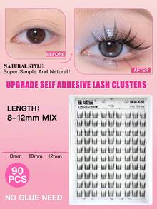 180/90 Cluster No Glue No Remover Needed Individual Lash Clusters C 0.07 Natural Look DIY Eyelash Extensions False Eyelashes Natural Clusters Cosplay Lash 10 Row Wear No Glue Needed Lashes Natural Long False Eyelashes Clusters For Women Eyes For Party Club Cosmetic Makeup Toollash Clusters,Eyelash Clusters,Individual Eyelashes,Lashes,Fake Lashes
