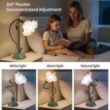 Branches Can Be Arbitrarily Twisted To Adjust The Shape Of Retro Lamp, Three Colors Can Be Adjusted, Sleep Lamp, Desk Lamp, Living Room Lamp, Wild Flower Lamp, Bedside Lamp, Bedroom Lamp, Home Decoration Lamp (Color: Green,Bulb Included*1) - 查看 6