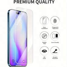 3 件屏幕保护膜 3 件相机保护膜兼容 16 15 14 13 12 11 Pro Max Plus 钢化玻璃屏幕保护膜相机镜头保护膜高清透明无气泡外壳防碎防刮前盖保护 - 非常适合作为送给朋友、家人、同事的小礼物屏幕保护必需品，适用于日常防护、办公室、家庭手机屏幕保护膜手机配件防水防震防摔防刮