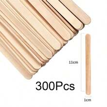 300/100 支木制脱毛棒，多用途脱毛棒刮刀，适用于身体、面部、腋下、背部、手臂、比基尼脱毛，木制工艺棒适合搅拌 - 彩色 - 查看 15