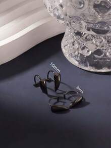 一套2个/4个哥特暗黑风格吸血鬼獠牙唇环，不锈钢3D兔牙和恶魔獠牙造型，可调节，适合角色扮演、万圣节佩戴