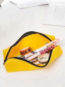 1pc Customizable Simple Pencil Case, Portable Large Capacity Student Stationery Box, Multi-Functional Pencil Pouch Back To School,Back To School,School Supplies - Multicolor - View 11