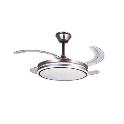 CYP VENTILADOR DE TETO MIMAX LIGHTING CALIMA2 109 CM / 55 CM pás dobradas. COR PRATA. VENTILADOR MAIS VENDIDO NA ESPANHA 2023/4. SUPER SILENCIOSO, MOTOR DC, LÂMINAS RETRÁTEIS, LÂMPADAS LED VARIÁVEIS DE 3000K A 6500K (QUENTE, DIA, FRIO) FUNÇÃO OFICIAL GARANTIDA
