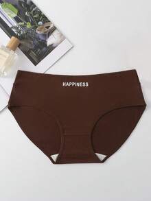 7pcs Soft Comfortable Maillard Colored English Letter Print Women's Briefs - Multicolor - View 10