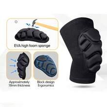 儿童/青少年护膝/护肘一双装，加厚压缩支撑套，透气轻便，适用于篮球、摔跤、足球、排球、滑雪、舞蹈等运动的防护装备 - 彩色 - 查看 9