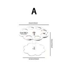 亚克力冰淇淋蛋筒展示架、华夫蛋筒架、纸杯蛋糕架，适用于生日派对、婚礼、自助餐、餐饮用品 - 無色 - 查看 2